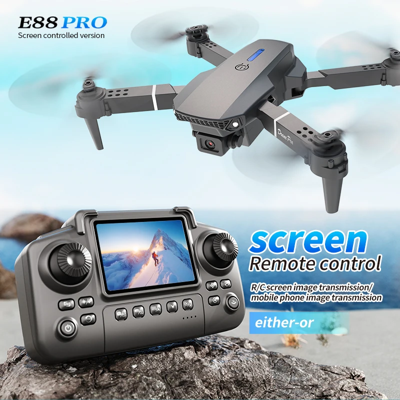 Drone Battery Case - Drone Profissional E88 PRO com Tela,